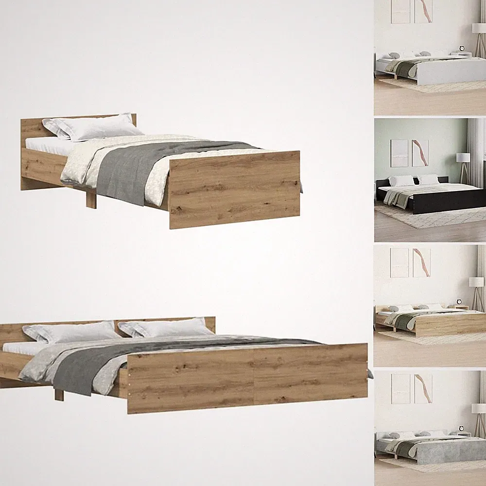 Bettgestell mit Kopf und Fußteil Bett Bettrahmen Gästebett Einzelbett Doppelbett