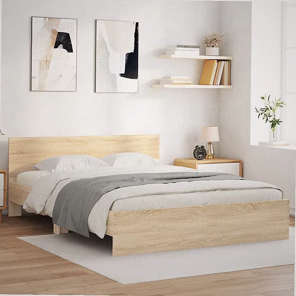 Bettgestell mit Kopfteil Bettrahmen Bett Schlafzimmerbett Gästebett vidaXL