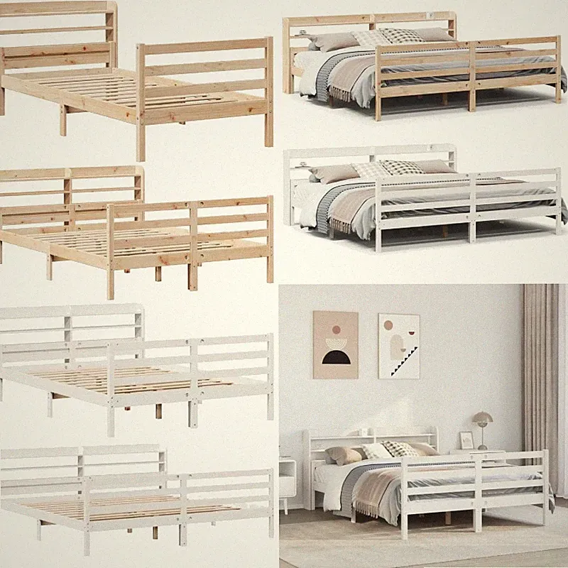 Bettgestell mit Kopfteil ohne Matratze Bettrahmen Bett Schlafzimmerbett DE