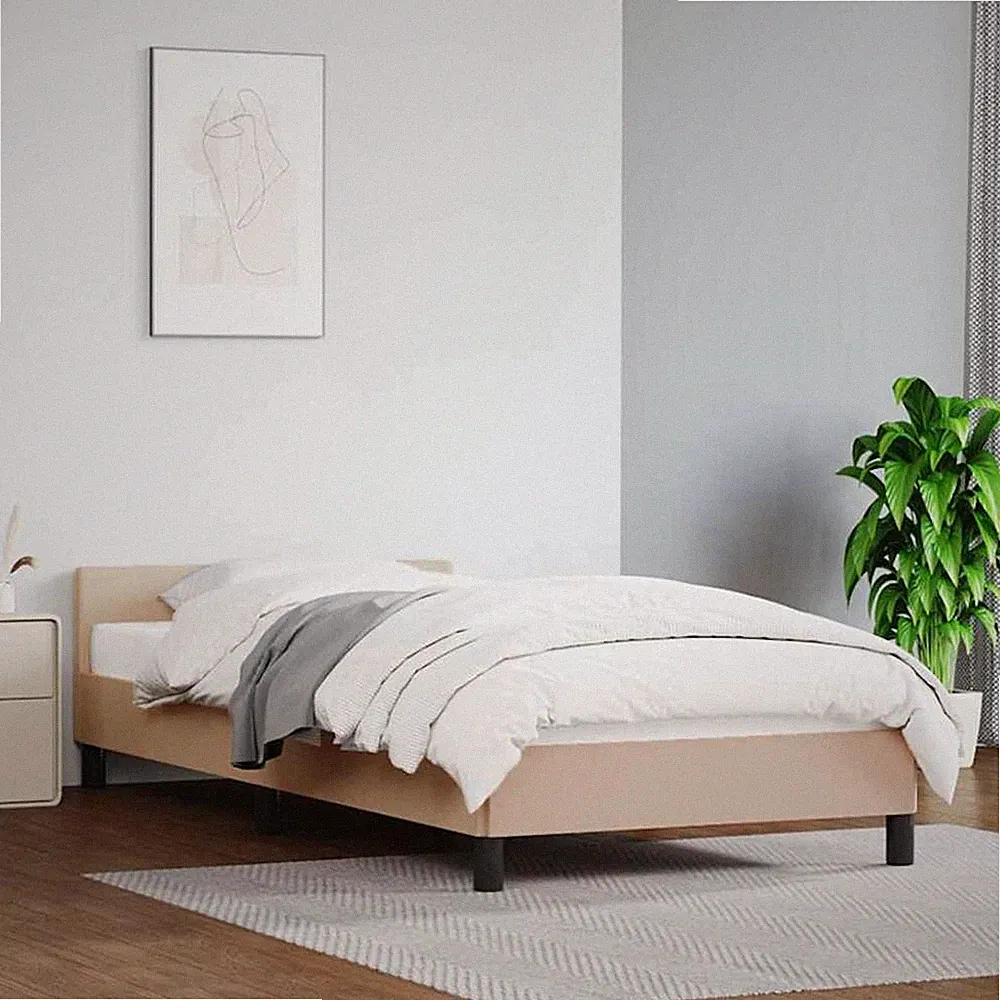 Bettgestell mit Kopfteil Polsterbett Bett Schlafzimmerbett Kunstleder