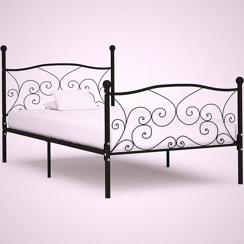Bettgestell mit Lattenrost Metallbett Doppelbett Bett mehrere Auswahl vidaXL