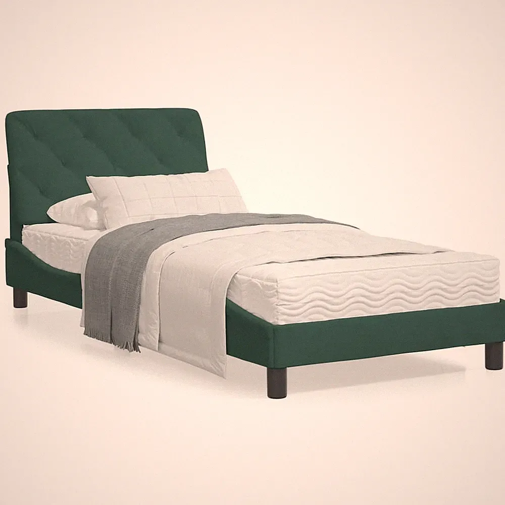 Bettgestell mit LED ohne Matratze Bett Bettrahmen Lattenrost Samt vidaXL