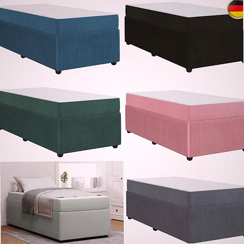 Bettgestell mit Matratze Einzelbett Doppelbett Bettgestell Innere Bettmöbel DE