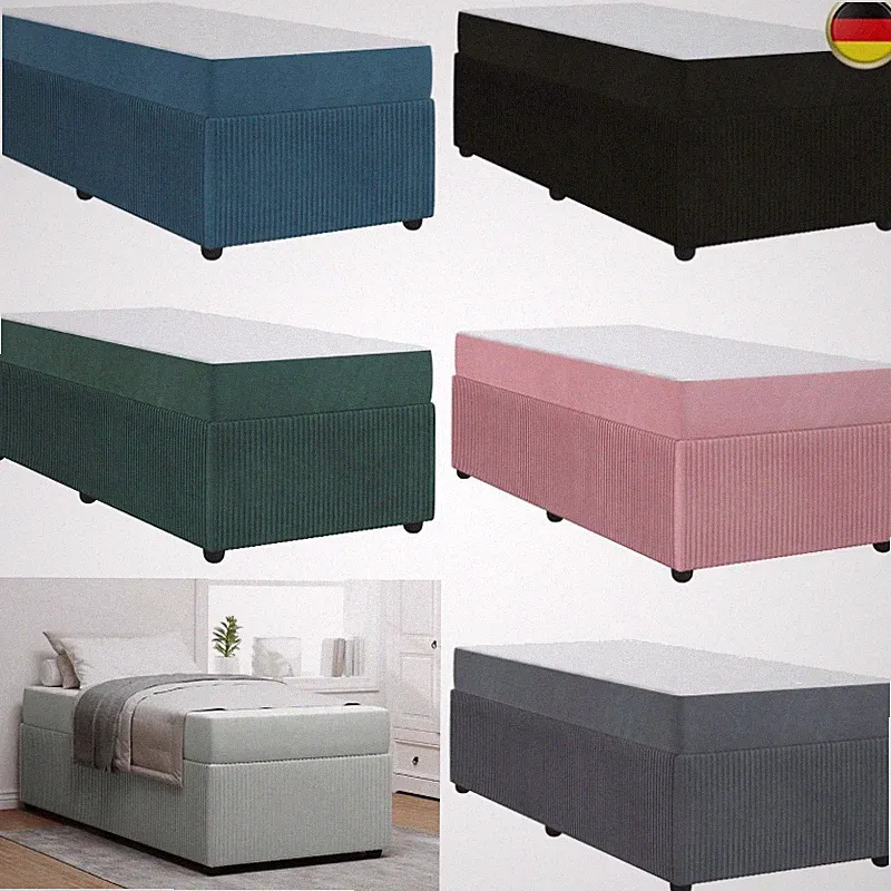 Bettgestell mit Matratze Einzelbett Doppelbett Bettgestell Innere Bettmöbel DE