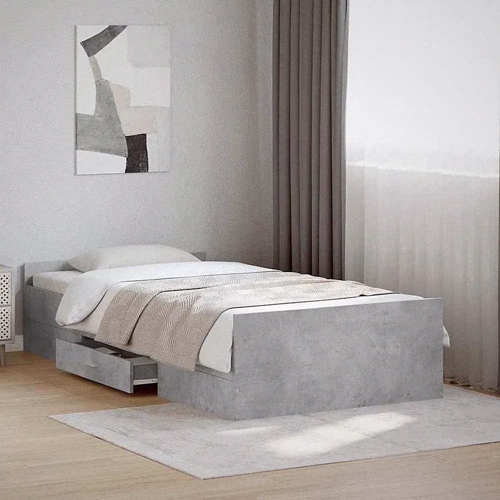 Bettgestell mit Schubladen Bett Bettrahmen Lattenrost Schlafzimmerbett vidaXL