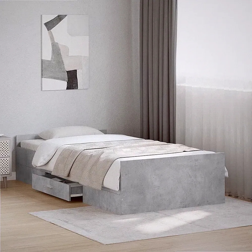 Bettgestell mit Schubladen Bett Bettrahmen Lattenrost Schlafzimmerbett vidaXL