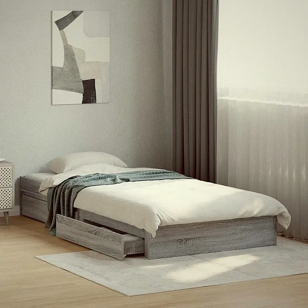 Bettgestell mit Schubladen Bett Holzbett Schlafzimmerbett Holzwerkstoff vidaXL