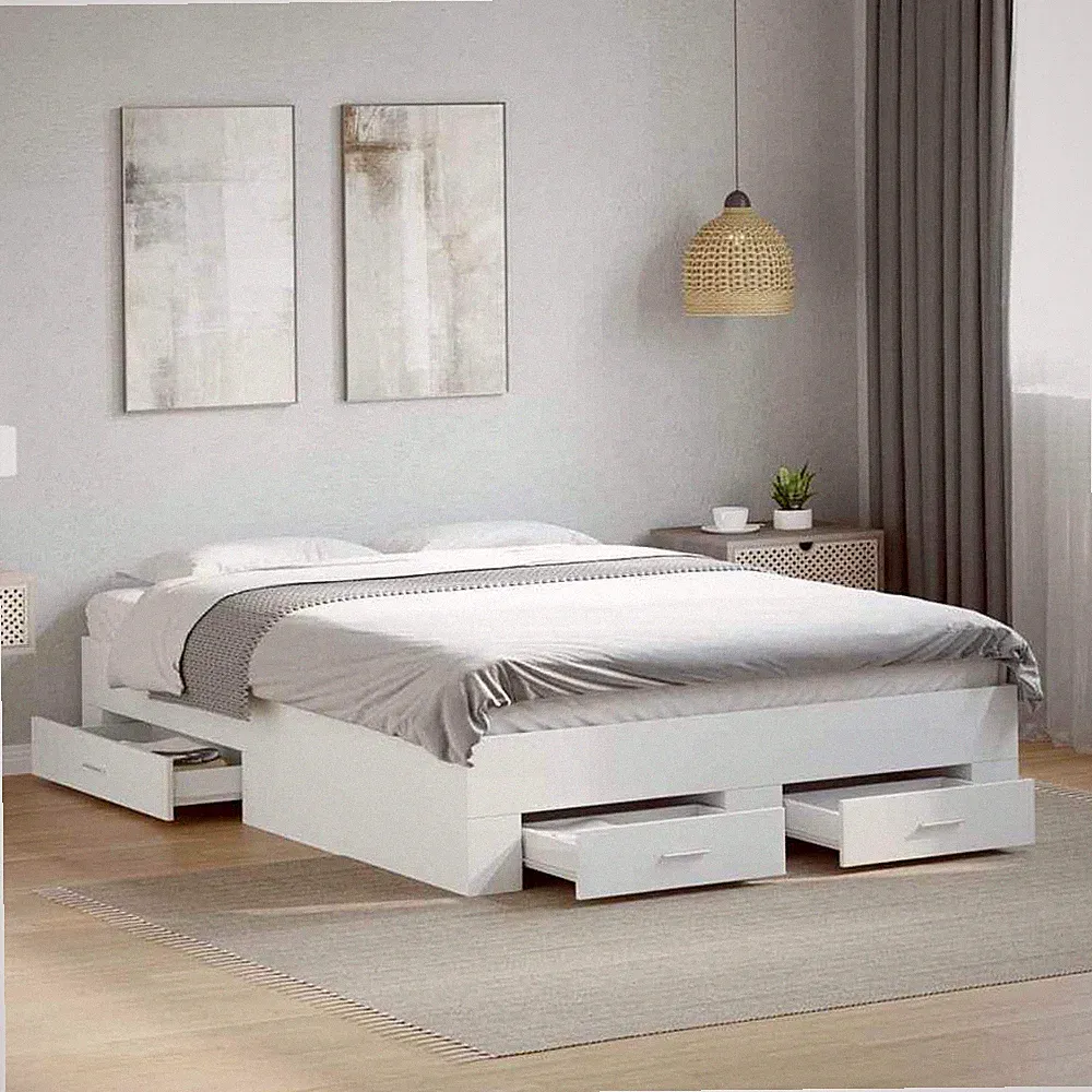 Bettgestell mit Schubladen Lattenrost Bettrahmen Bett Schlafzimmerbett vidaXL
