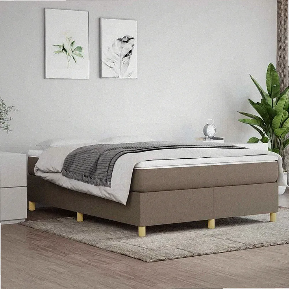 Bettgestell Polsterbett Bett Betrahmen Lattenrost Schlafzimmerbett Stoff DE NEU
