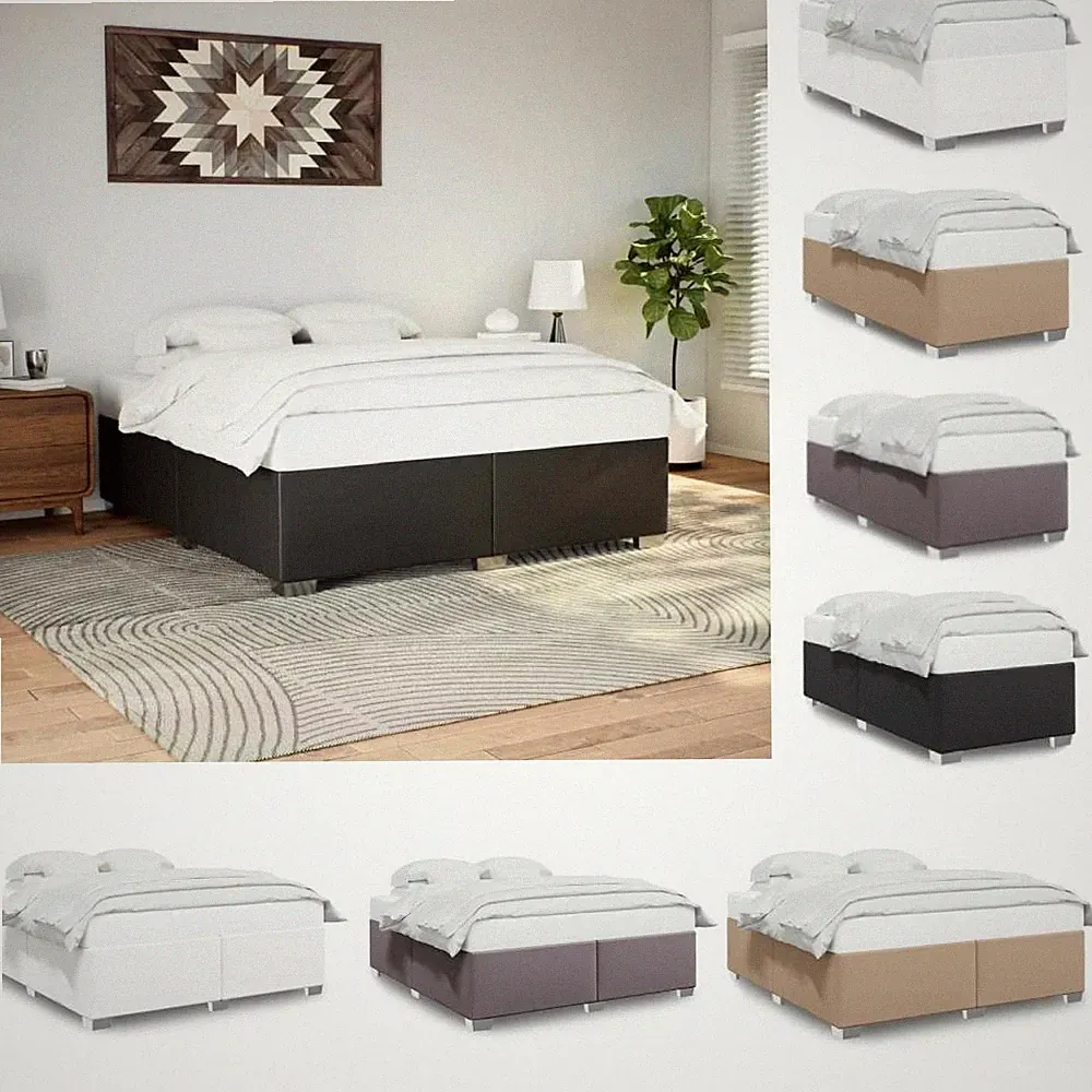 Bettgestell Polsterbett Bett Kunstlederbett Lattenrost Schlafzimmerbett vidaXL
