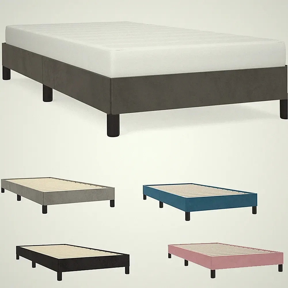 Bettgestell Polsterbett Bettrahmen Lattenrost Bett Samt Schlafzimmerbett