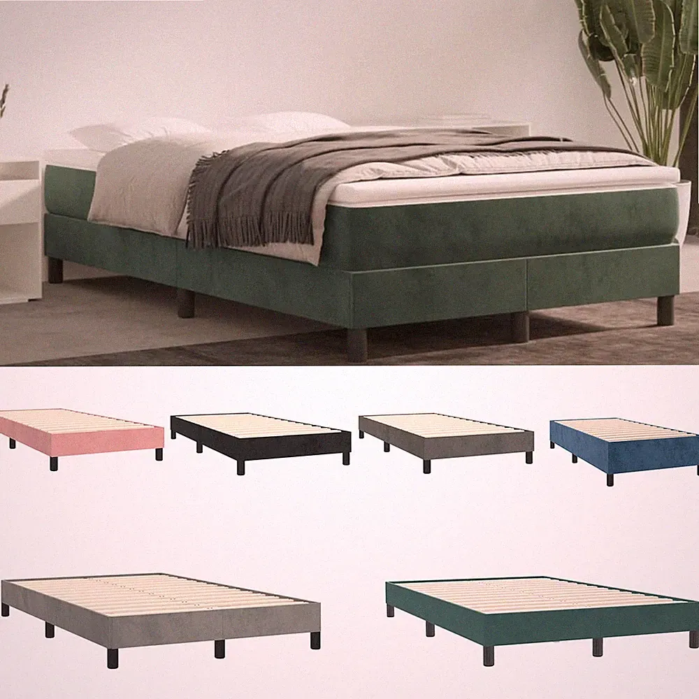Bettgestell Samt Bett Polsterbett Bettrahmen mit Lattenrost Schlafzimmerbett