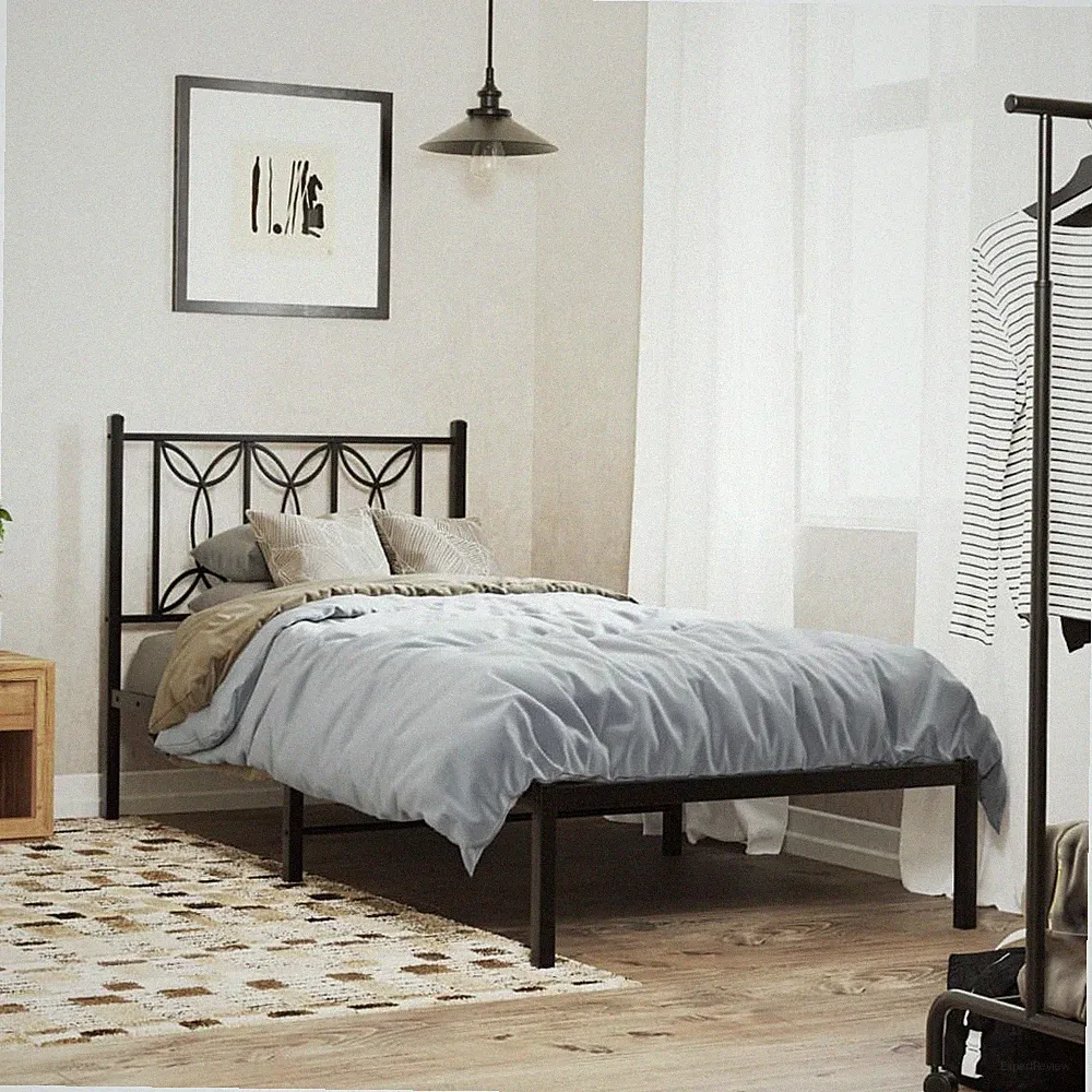 Bettgestell Singlebett Gästebett Bettrahmen Metallbett Einzelbett Bett Metall