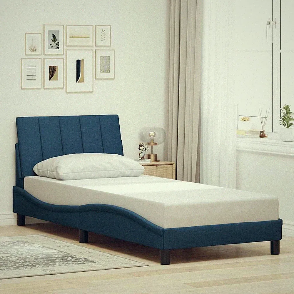 Bettgestell Stoff Bett Polsterbett Bettrahmen Lattenrost Gästebett ohne Matratze