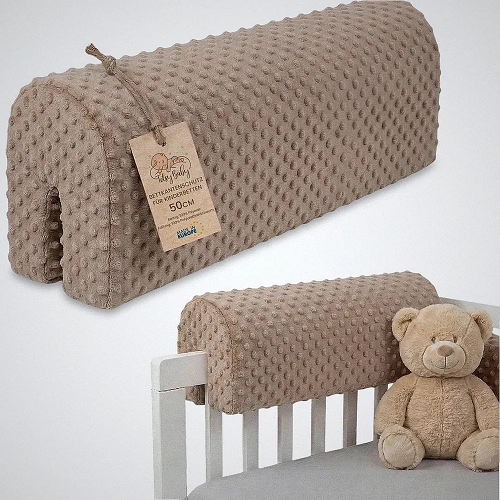 Bettkantenschutz Kinder Geländer Rahmenschutz Boxspring Sicherheit 50 cm, beige