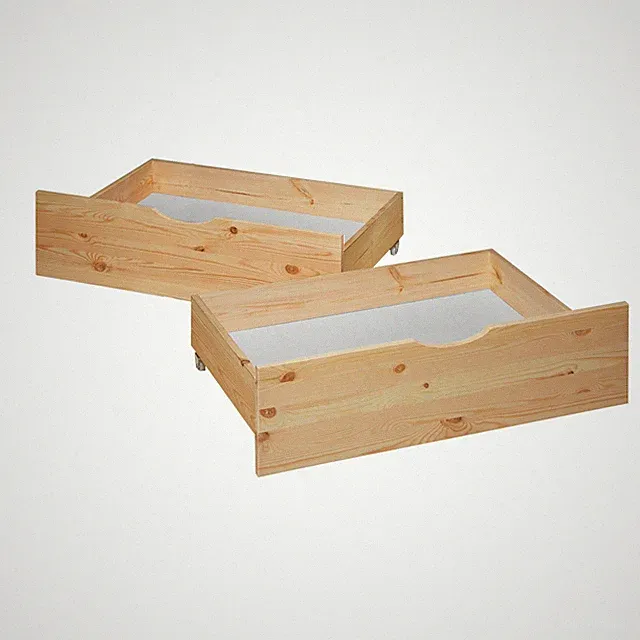 Bettkasten Schublade Rollen 2 Schubladen Bettkästen Stauraum Holz Homestyle4u