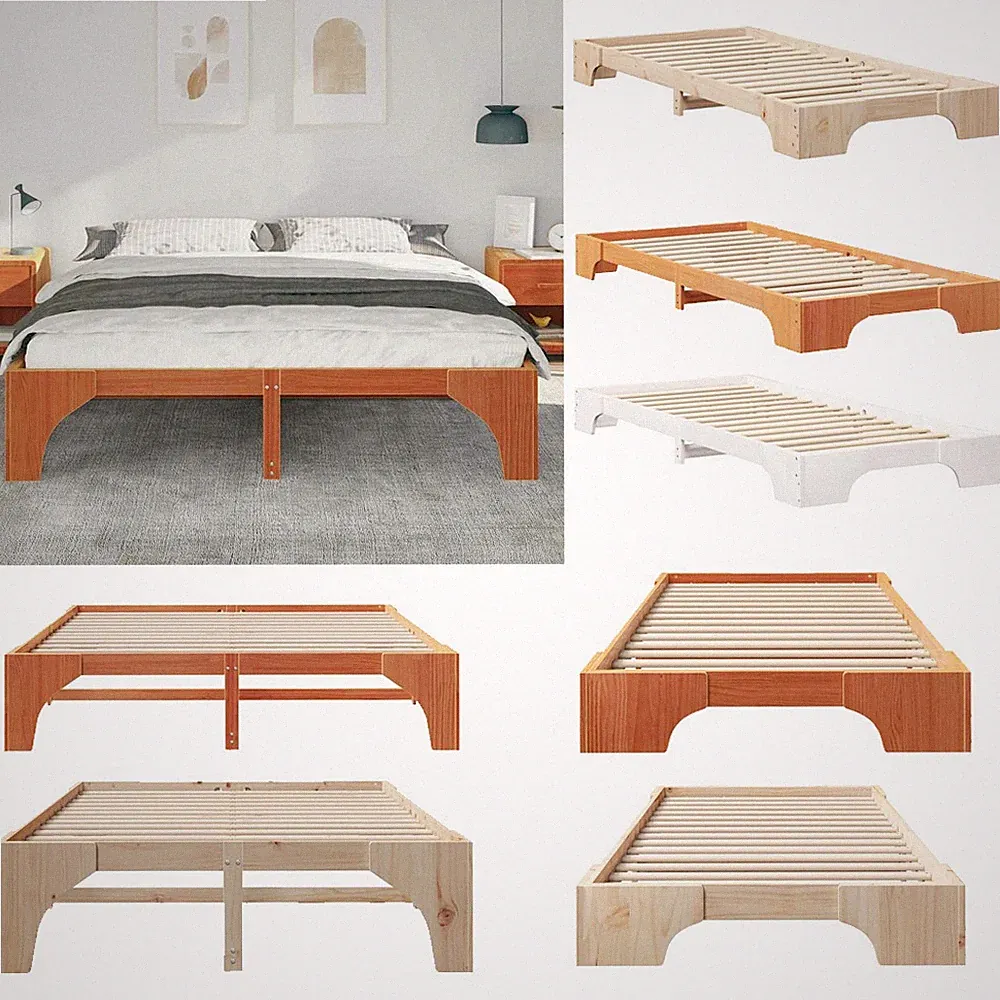 Bettrahmen Massives Kiefernholz Modernes Schlafzimmer Schlafmöbel Betten 5 Größe