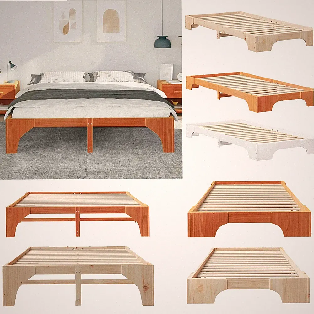 Bettrahmen Massives Kiefernholz Modernes Schlafzimmer Schlafmöbel Betten 5 Größe