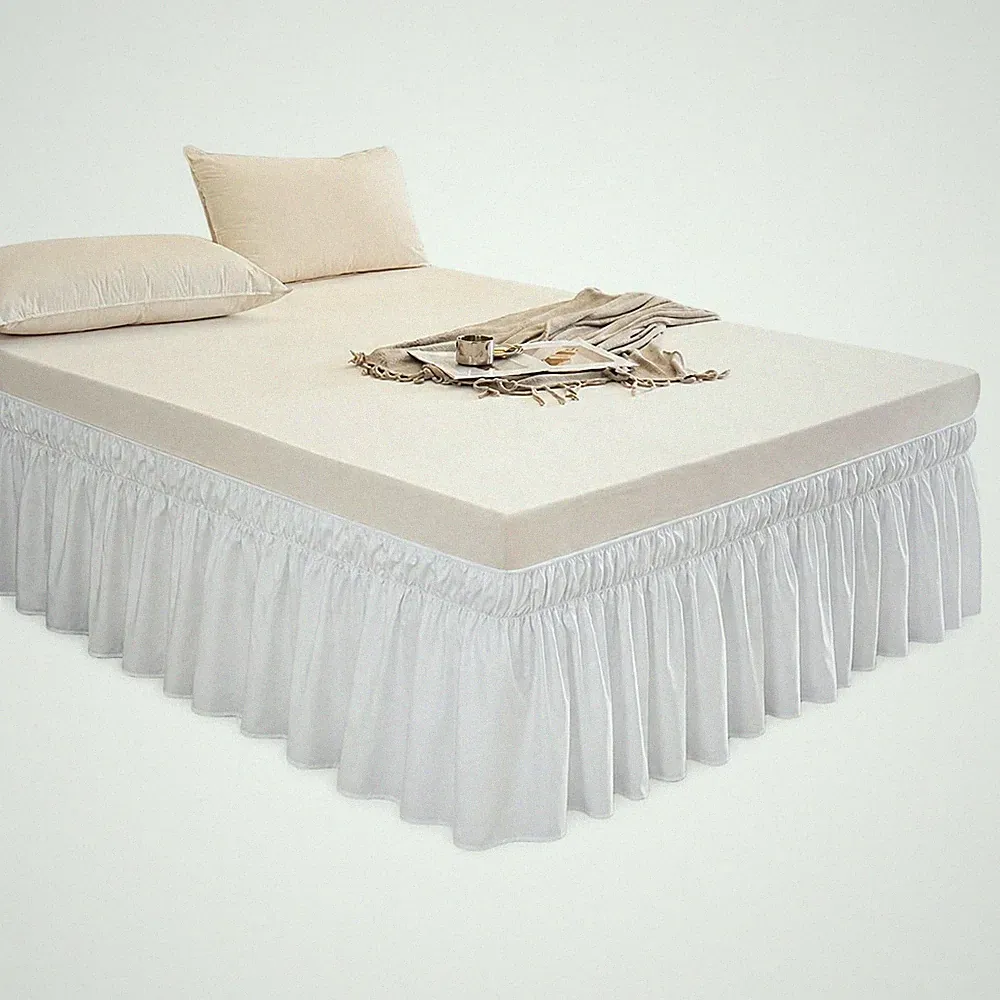 Bettrock Weiß Elastisch Rutschfest Gummiband Boxspringbett Lattenrost 180x200cm