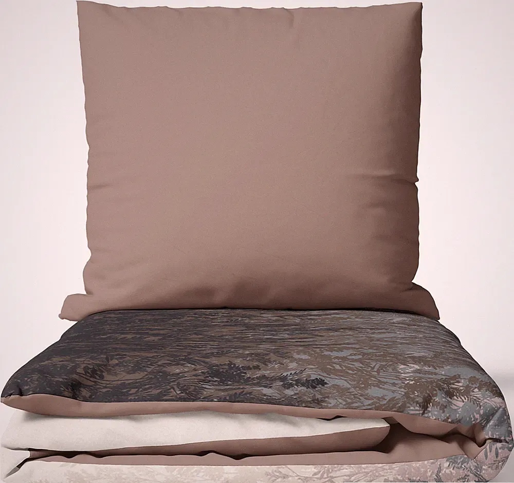 Bettwäsche 100% Baumwolle Beige 135x200 155x220 200x200 240x220 Bettbezug Set RV