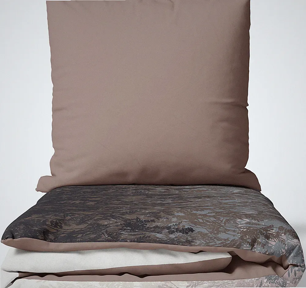 Bettwäsche 100% Baumwolle Beige 135x200 155x220 200x200 240x220 Bettbezug Set RV