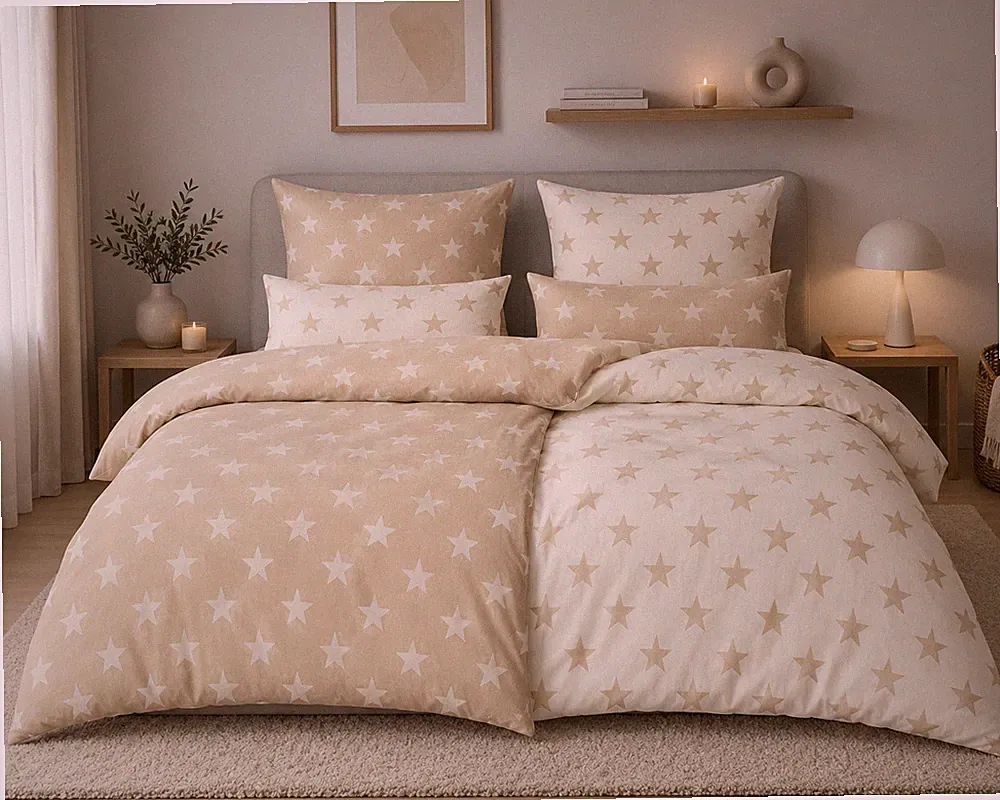 beige bettwäsche 155x220