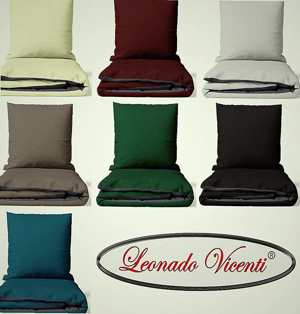 Bettwäsche Baumwolle 135x200 Set Luxus Satin Hotel Uni 155x200 200x200 200x220