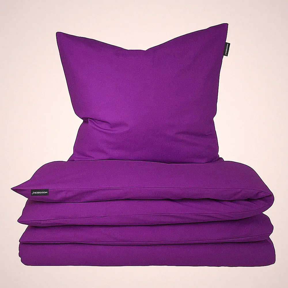 Bettwäsche - Bettwäsche Baumwolle - Violett - Purpur - Bettbezug 135 x 200