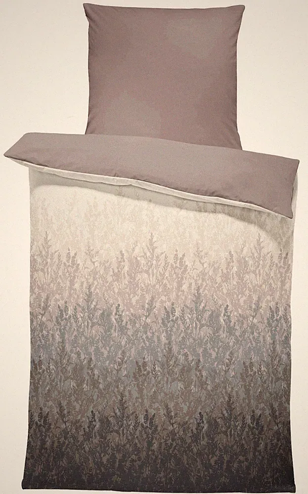 Bettwäsche Modern Naturmuster Taupe beige Kuschelig Weiche Baumwolle Bettbezüge