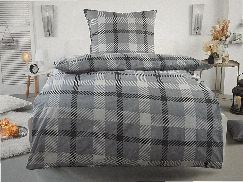 Bettwäsche Winter Biber Baumwolle Feinbiber 135x200 + 80x80 cm 2 - 4 tlg teilig