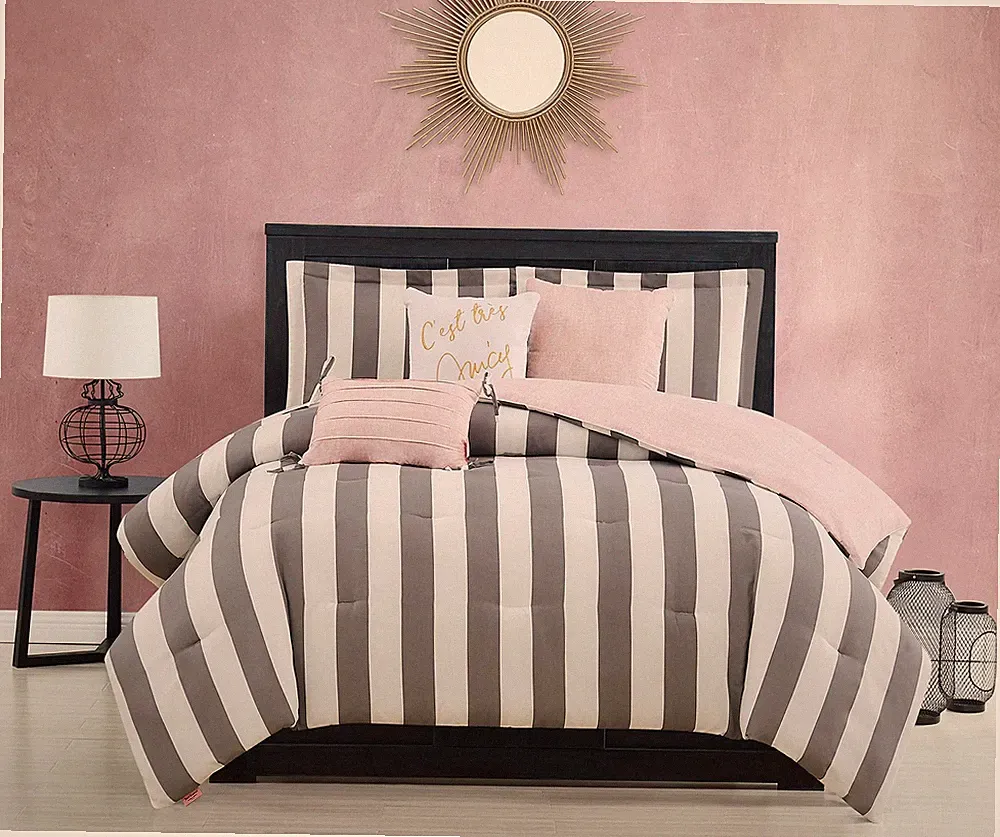 BettwäscheSet | Cabana Streifen Design | Doppelbett | 5teiliges Set beinhal...
