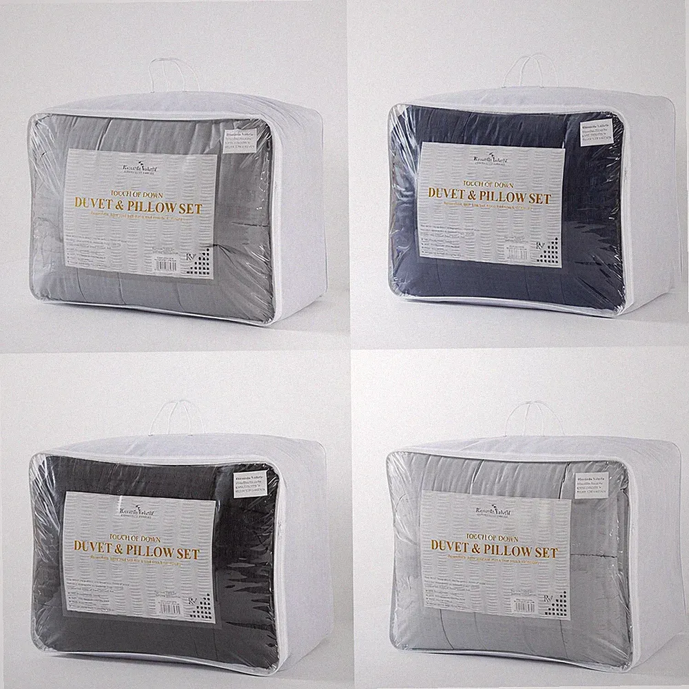 Bezuglose 13,5 Tog Mikrofaser Seersucker Boxstich Bettdecke Quilt + gefüllte Kissen