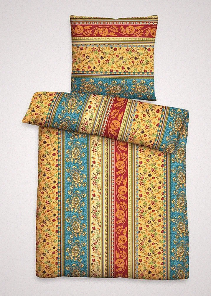 Biberna Renforce Bettwäsche Bunt 135x200 + 80x80 cm