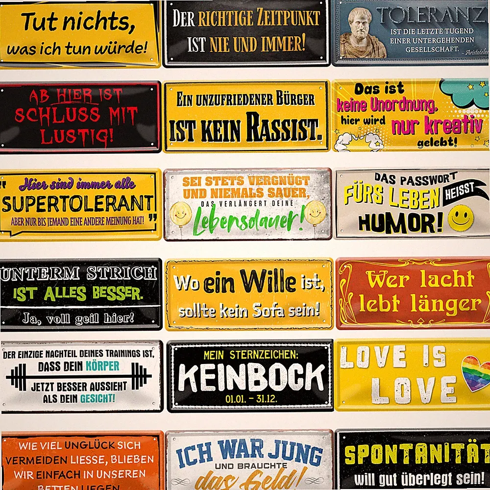 Blechschild Schilder Wandschild 28x12cm lustige Sprüche Dekoration Reklame
