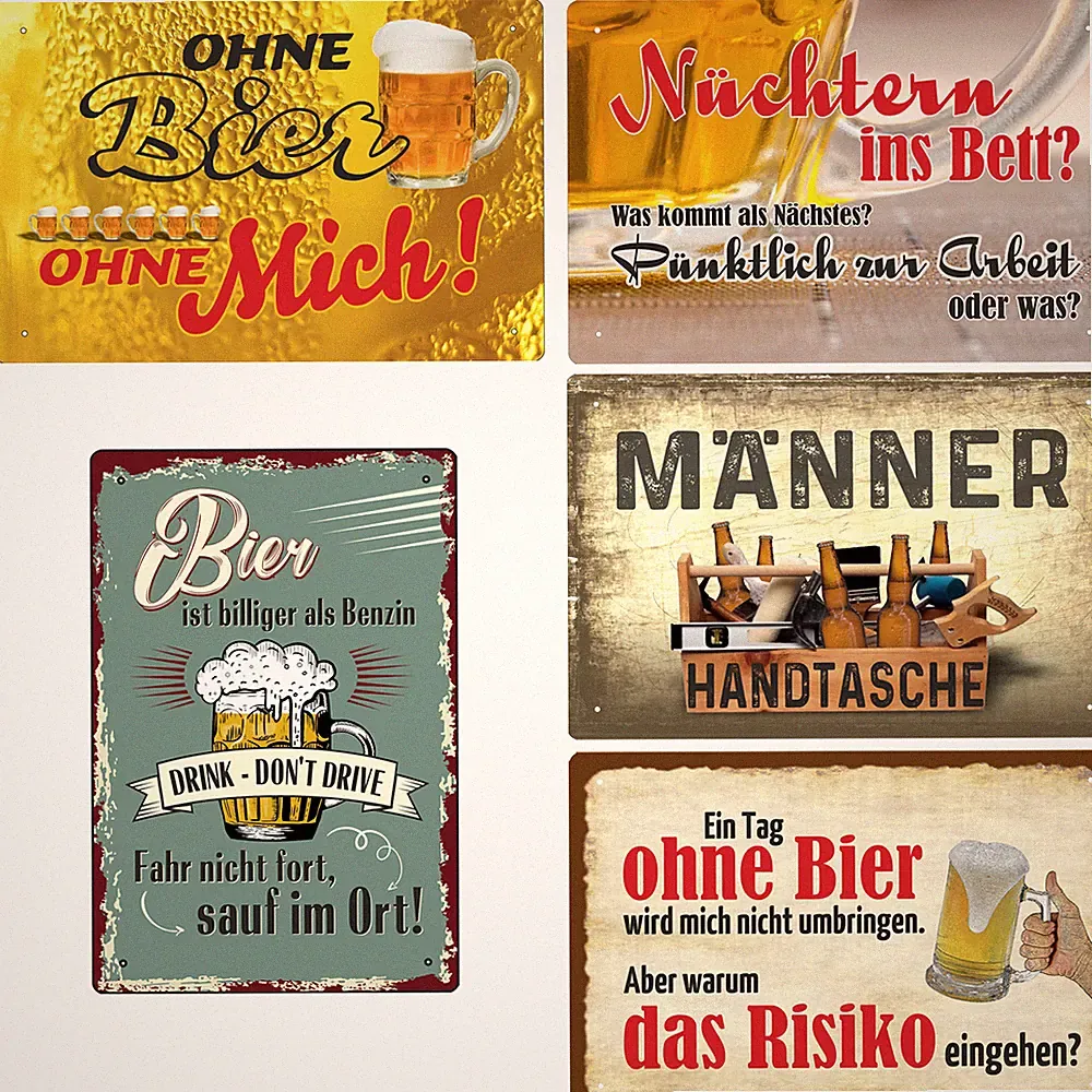 Blechschilder 20x30cm Sprüche Geschenk Männer Bier Kellerbar Hobbyraum Kneipe