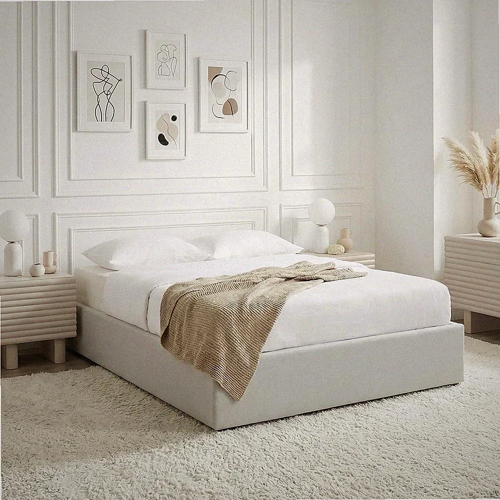BLISS Futonbett 160x200 cm mit Bettkasten minimalistisches Bettgestell