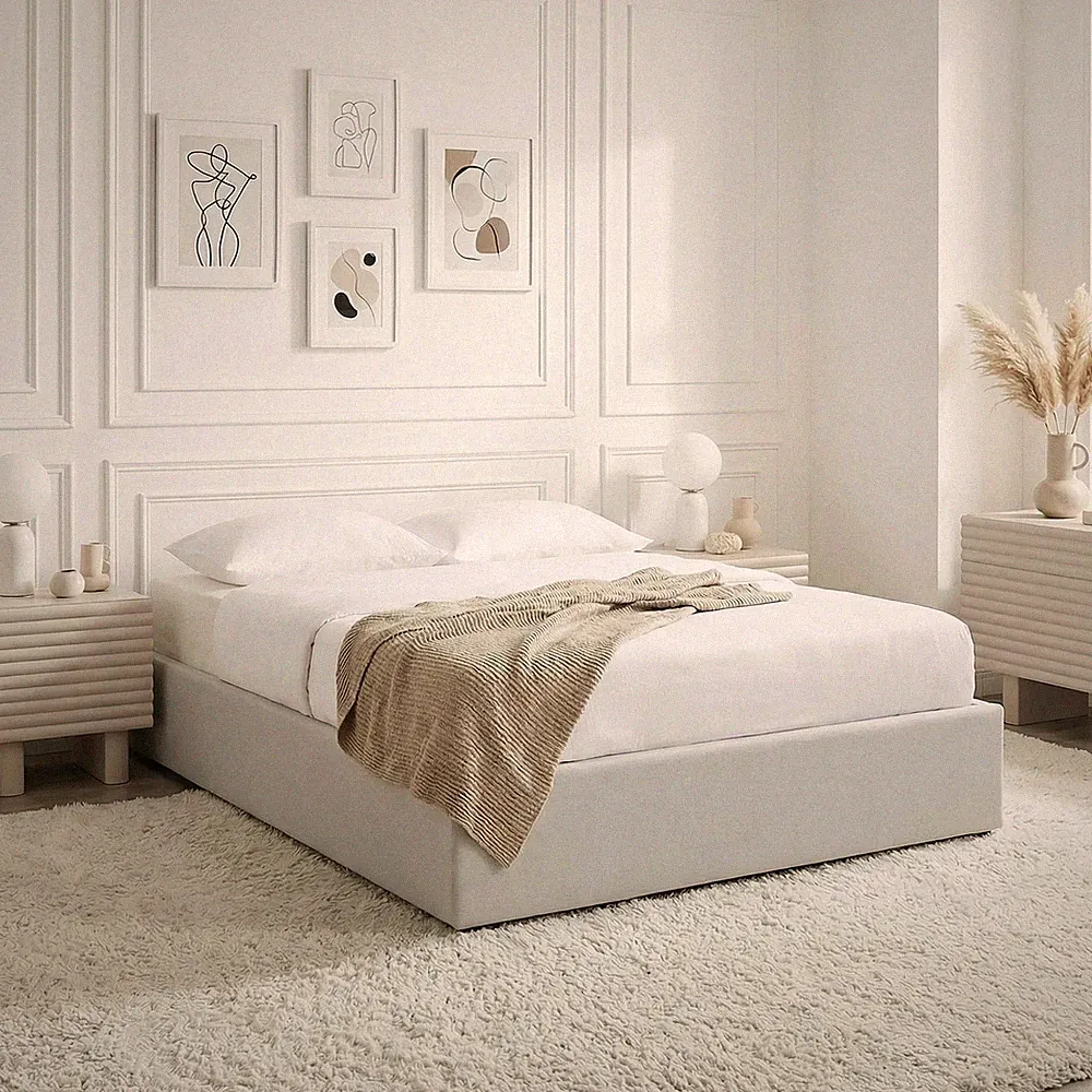 BLISS Futonbett 160x200 cm mit Bettkasten minimalistisches Bettgestell