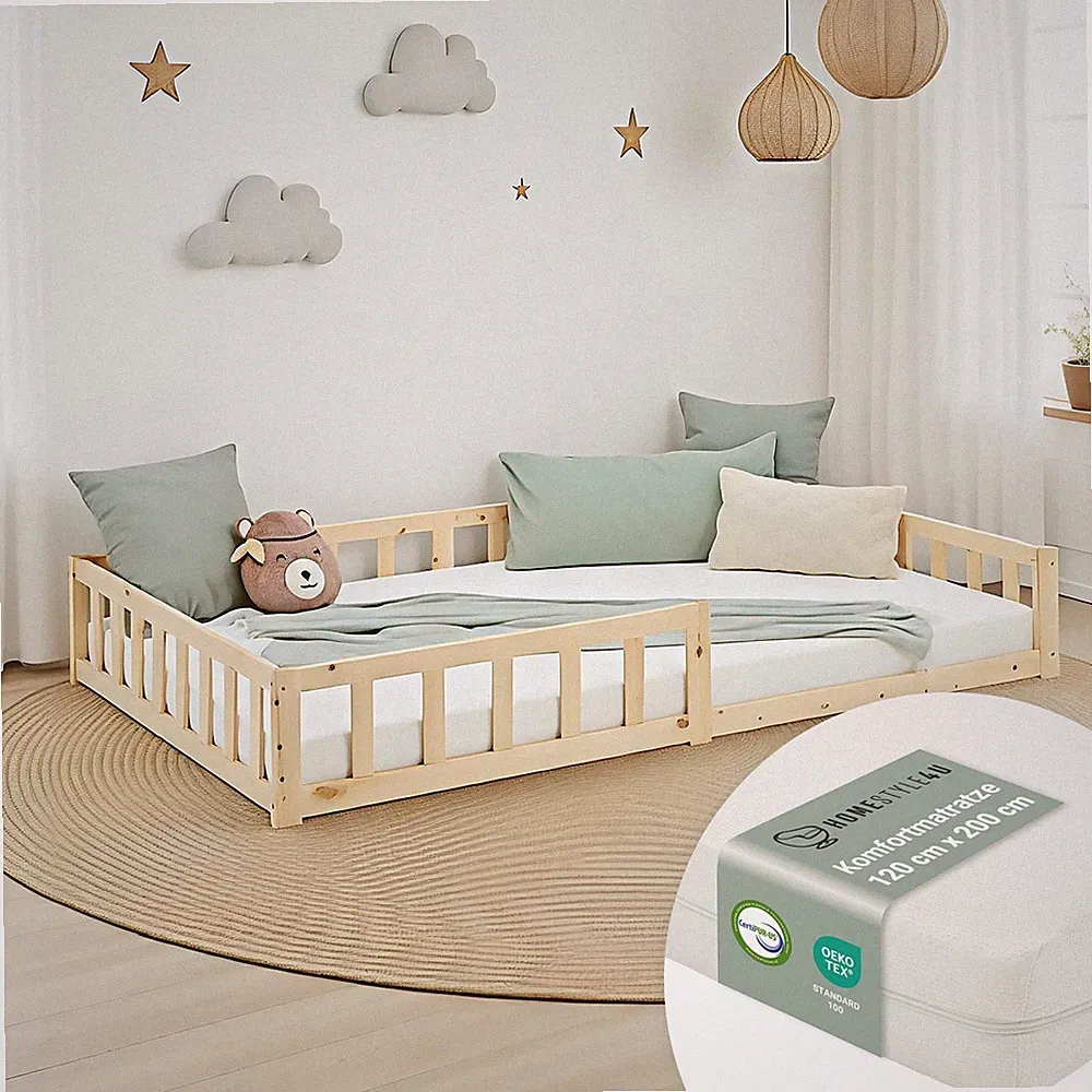 homestyle4u bodenbett 120x200