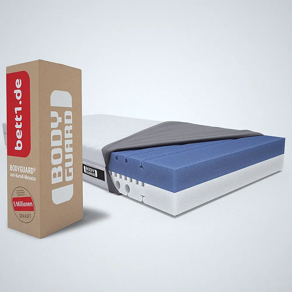 BODYGUARD® Anti-Kartell-Matratze 90x200, 140x200& mehr, 100 Nächte Probeschlafen