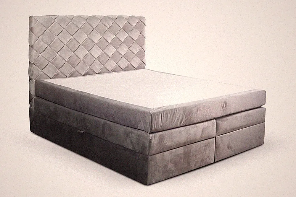 Boxspring Bett mit Bettkasten Matratze Betten Chesterfield Schlafzimmer