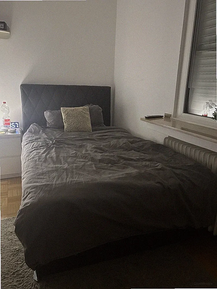 Boxspringbett 120 × 200 cm inkl. Matratze – gepolstertes Kopfteil