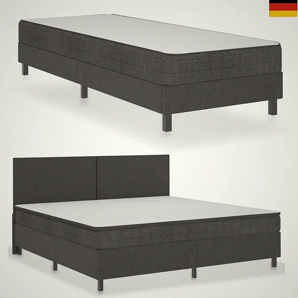 Boxspringbett 90/140/160/180/200x200 cm Hotelbett Einzelbett Polsterbett