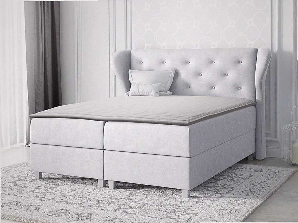 Boxspringbett Bakarat Polsterbett Retro Loft Schlafzimmer Doppelbett Matratze