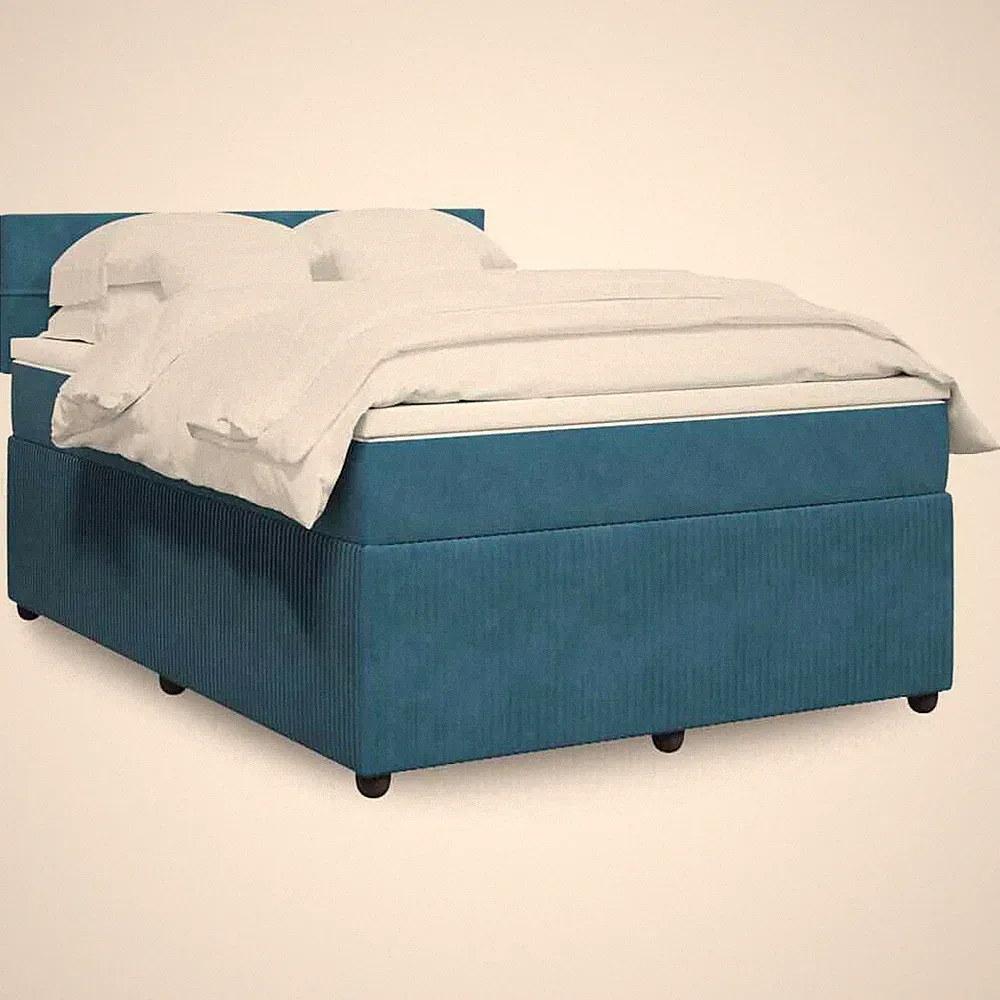 Boxspringbett Bett Bettgestell Matratze Samt Lattenrost Topper 80-200cm x 200 cm