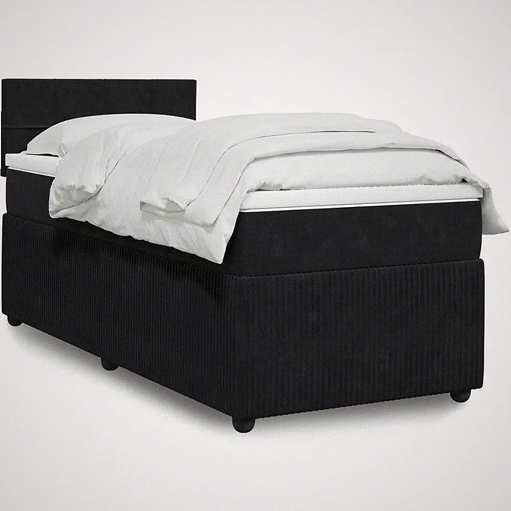 Boxspringbett Bett Bettgestell Matratze Samt Lattenrost Topper 80-200cm x 200 cm