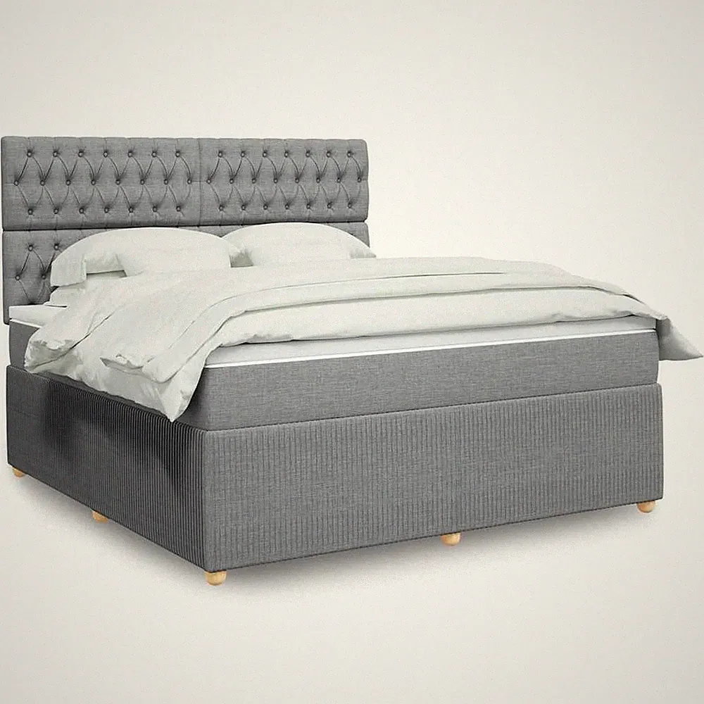 Boxspringbett Bett Polsterbett Schlafzimmerbett mit Matratze Stoff vidaXL