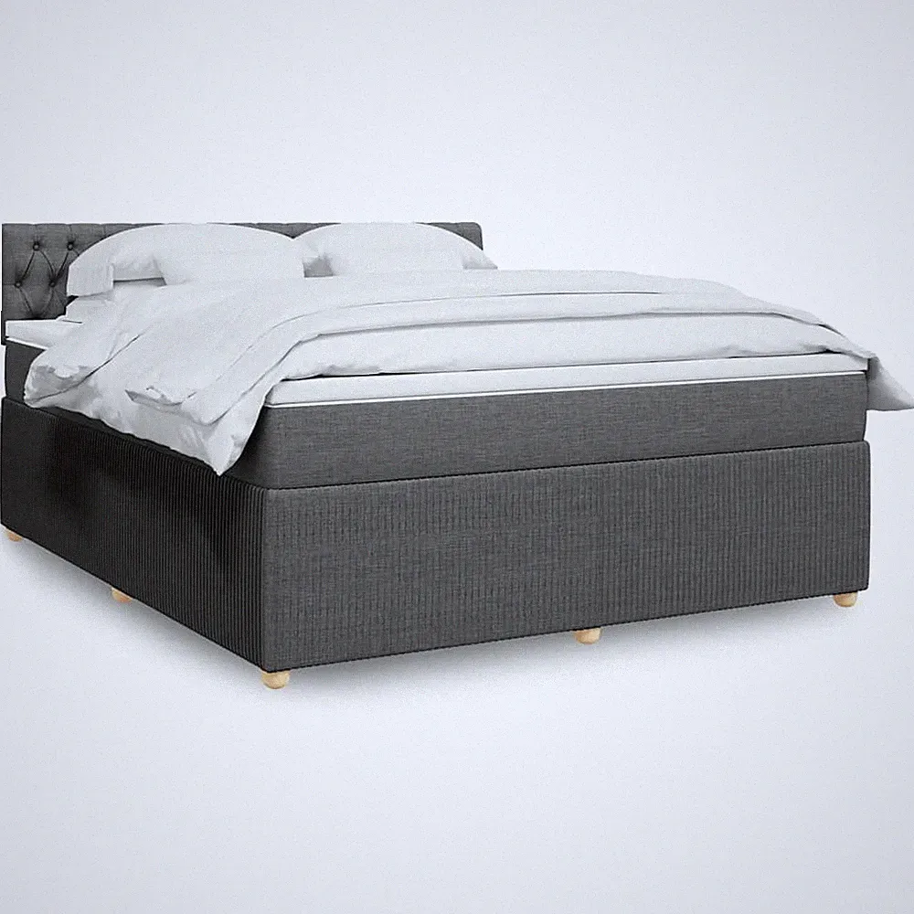 Boxspringbett Bett Polsterbett Schlafzimmerbett mit Matratze Stoff vidaXL