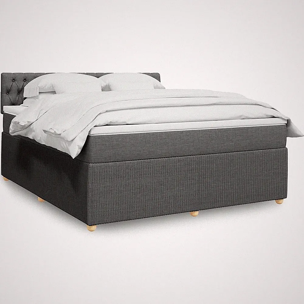 Boxspringbett Bett Polsterbett Schlafzimmerbett mit Matratze Stoff vidaXL
