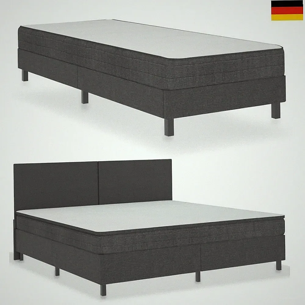 Boxspringbett Bettgestell Hotelbett Einzelbett Polsterbett für Federkernmatratze