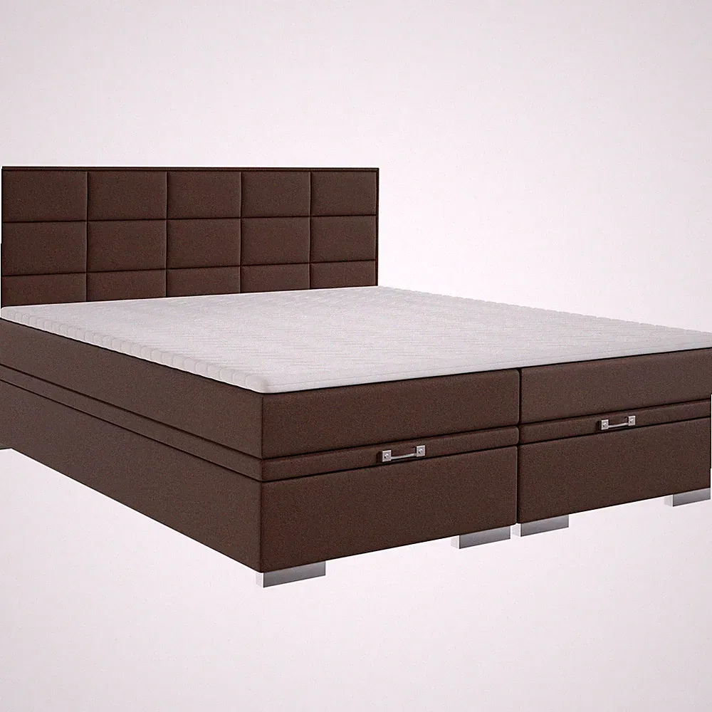 Boxspringbett - braun - H3 - 180x200 cm Doppelbett Polsterbett Gästebett